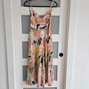 Floral colored spaghetti strap jumpsuit